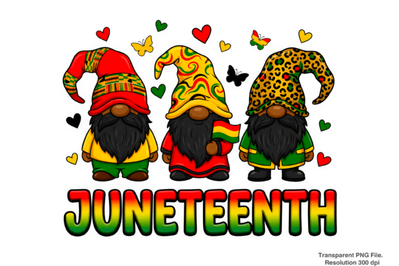 Celebrate Freedom with Juneteenth Gnomes PNG Designs