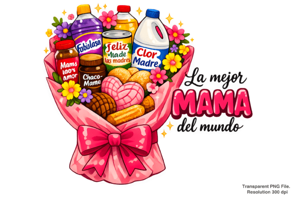 Celebrate Mom with Floral La Mejor Mama Del Mundo PNG