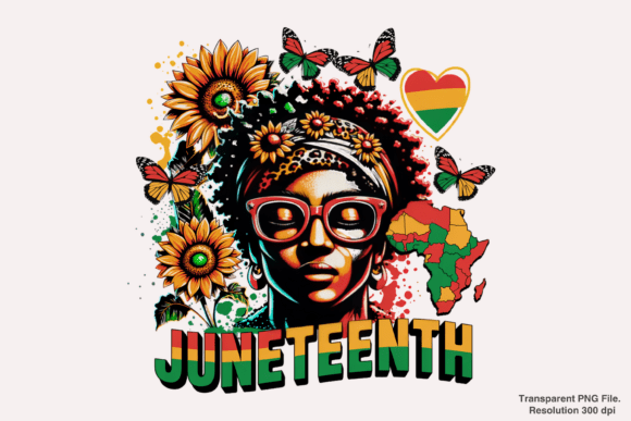 Celebrating Heritage with Style: The Afro Messy Bun Juneteenth PNG for Modern Creators