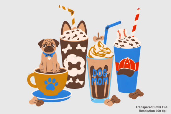 Designing with Dog Mama Coffee Cups PNG for Crafters