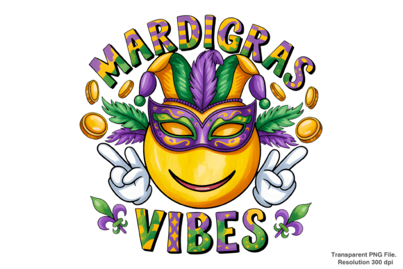 Elevating Brand Identity with the Mardi Gras Vibes Smiley Face PNG in Modern Digital Commerce