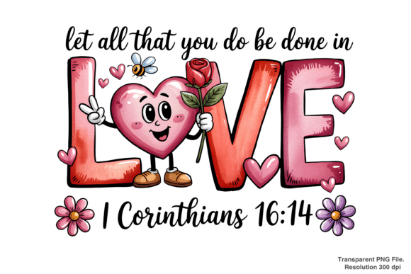 Elevating Everyday Design with the Let All That You Do Be Done in Love PNG