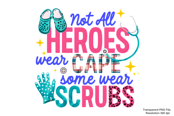 Nurse Hero PNG: Stethoscope & Scrubs Design