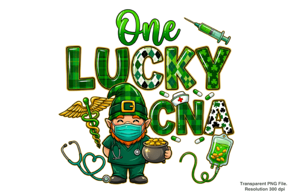St. Patrick's Day One Lucky CNA PNG Design