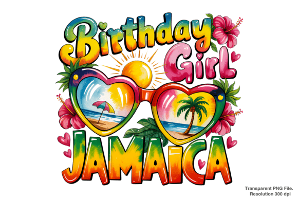 Strategic Branding with Birthday Girl Jamaica PNG Sublimation for Custom Merchandise