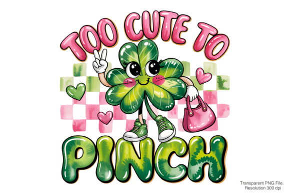 Too Cute To Pinch: A Playful St. Patrick's Day PNG Asset